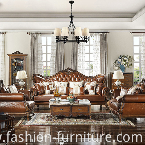 Genuine Leather Sofa Set